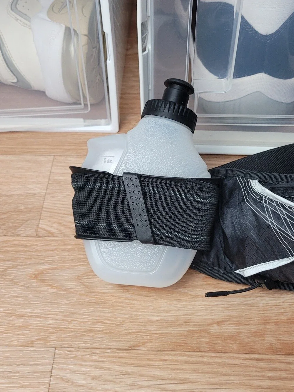 Nike Running Waist Pack Belt Black Lightweight Double Bottle Hydration